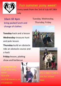 Poster with information about pony week